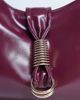 Topshop Topshop Tilly metal hardware slouchy tote bag in burgundy-Brown - 4