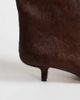 Topshop Topshop Tina hair-on real leather kitten heel knee boots in chestnut-Brown - 4