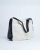 Topshop Topshop Tish shearling tote bag with contrast strap in cream & black-White - 1