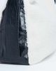 Topshop Topshop Tish shearling tote bag with contrast strap in cream & black-White - 4