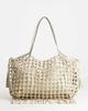 Topshop Topshop Tobias large woven tote bag in off-white-Neutral - 1