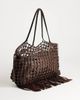 Topshop Topshop Tobias large woven tote in chocolate-Brown - 3