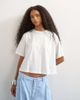 Topshop Topshop trapeze tee in ecru-White - 2
