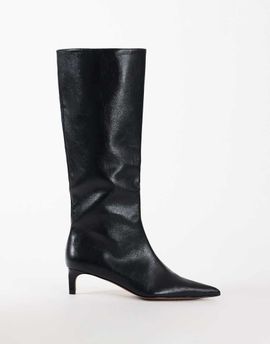 Topshop Topshop Troy kitten heel knee high boots in black