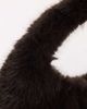 Topshop Topshop Tully large faux fur shoulder bag in chocolate-Brown - 3