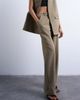 Topshop Topshop twill straight leg pants in mushroom-Brown - 2
