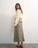 Topshop Topshop twill wrap tie detail maxi skirt in charcoal gray - 2