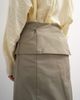 Topshop Topshop twill wrap tie detail maxi skirt in charcoal gray - 3