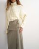 Topshop Topshop twill wrap tie detail maxi skirt in charcoal gray - 4