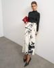Topshop Topshop twill wrap tie detail maxi skirt in cow print-WHITE - 2