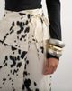 Topshop Topshop twill wrap tie detail maxi skirt in cow print-WHITE - 3
