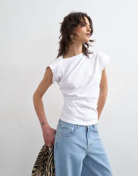 Topshop Topshop twist body top in white