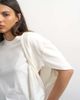 Topshop Topshop twisted shoulder top in ivory-No color - 3