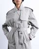 Topshop Topshop unlined longline nylon trench coat in gray - 2