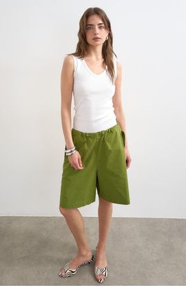 Topshop Topshop V-Neck Stretch Cotton Rib Tank