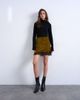 Topshop Topshop velvet lace mini skirt in olive-Green - 2