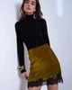 Topshop Topshop velvet lace mini skirt in olive-Green - 3