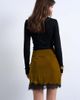 Topshop Topshop velvet lace mini skirt in olive-Green - 4