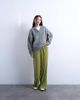 Topshop Topshop velvet mid rise tie waist wide leg sweatpants in bright green - 1