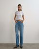 Topshop Topshop Vintage Straight mid rise jeans in bleach-Blue - 1