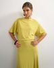Topshop Topshop viscose blend jersey dropped waist maxi dress in lime-Yellow - 2