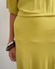 Topshop Topshop viscose blend jersey dropped waist maxi dress in lime-Yellow - 3