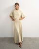 Topshop Topshop viscose blend jersey dropped waist maxi dress in stone-White - 1