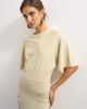 Topshop Topshop viscose blend jersey dropped waist maxi dress in stone-White - 3