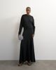 Topshop Topshop viscose blend jersey long sleeve dropped waist maxi dress in black - 1