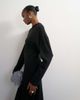 Topshop Topshop viscose blend jersey long sleeve dropped waist maxi dress in black - 2