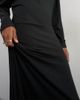 Topshop Topshop viscose blend jersey long sleeve dropped waist maxi dress in black - 3