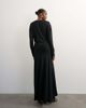 Topshop Topshop viscose blend jersey long sleeve dropped waist maxi dress in black - 4