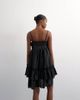 Topshop Topshop voluminous frill mini dress in black - 3