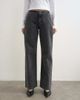 Topshop Topshop waistbandless relaxed straight jean in washed black - 4