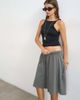 Topshop Topshop washed long line tie detail shorts in washed charcoal-Black - 2