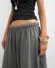 Topshop Topshop washed long line tie detail shorts in washed charcoal-Black - 3