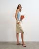 Topshop Topshop washed waffle tank top with woven trim in dusty blue - 3