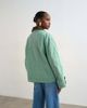 Topshop Topshop washed zip front jacket with contrast corduroy collar in turquoise-Blue - 2