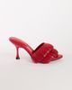 Topshop Topshop Wendy looped fringe heeled sandal in burgundy-RED - 1