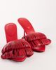 Topshop Topshop Wendy looped fringe heeled sandal in burgundy-RED - 4