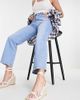 Topshop Topshop Wide Fit Wilma high espadrille wedge in white - 1