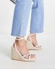 Topshop Topshop Wide Fit Wilma high espadrille wedge in white - 2