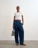 Topshop Topshop wide leg pleated tailored jeans in indigo-Blue - 1