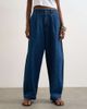 Topshop Topshop wide leg pleated tailored jeans in indigo-Blue - 2
