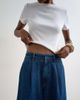 Topshop Topshop wide leg pleated tailored jeans in indigo-Blue - 3