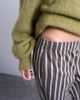 Topshop Topshop wide stripe pull on straight leg pants in green and brown - 2