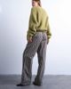 Topshop Topshop wide stripe pull on straight leg pants in green and brown - 3