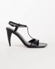 Topshop Topshop Willow T bar banana heel sandals in black - 1