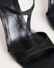 Topshop Topshop Willow T bar banana heel sandals in black - 4