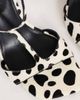 Topshop Topshop Willow T bar banana heel sandals in dalmatian hair on real leather-Multi - 2